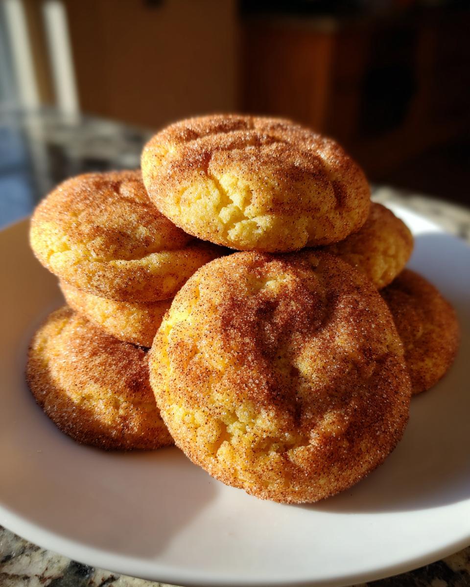 A stack of soft, chewy snickerdoodle cookies coated in cinnamon sugar.