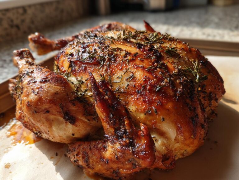 A perfectly roasted spatchcock turkey, golden brown and seasoned with fresh herbs like rosemary.